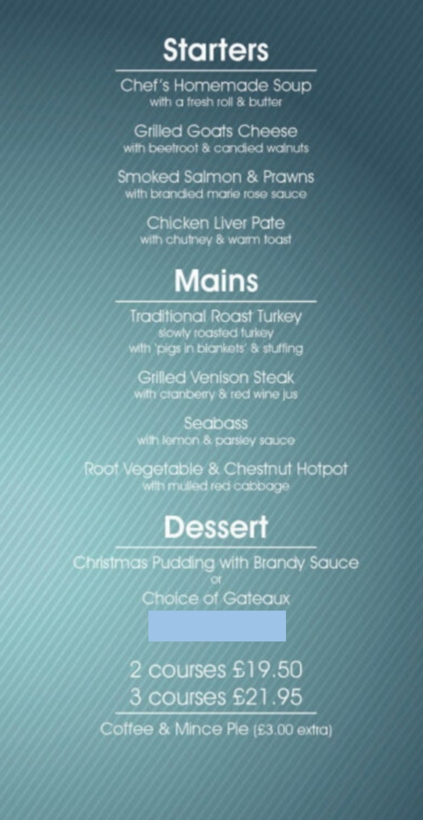 Christmas 2023 The White House Pub & Restaurant